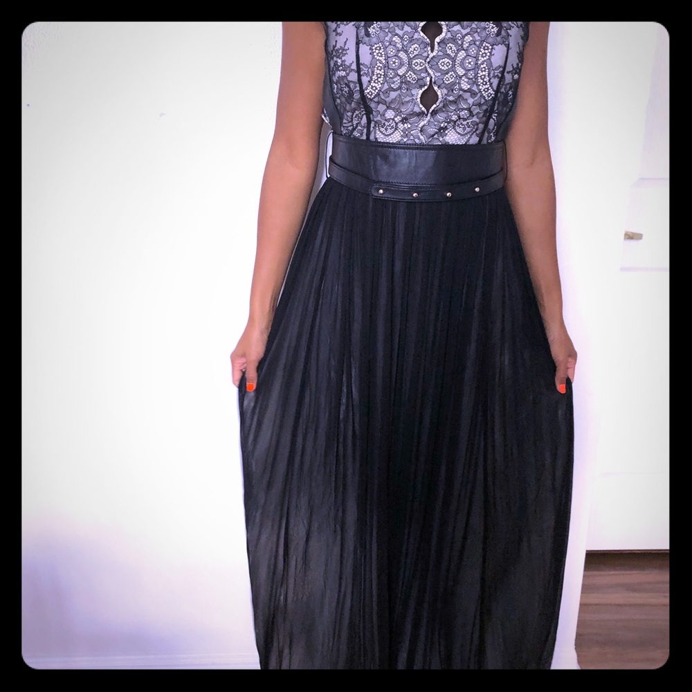 Catherine Deane Black & White gown with belt